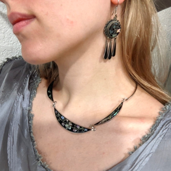 Mexican vintage set of necklace and earrings - Picture 11 of 11